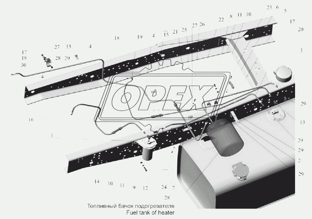 Установка топливопроводов 6303A3-1104002, 6303A3-1104002-700